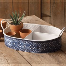 Stylish Navy Blue Floral Organizer - Perfect for Staying Organized
