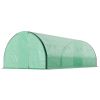Outsunny Spacious Green Tunnel Greenhouse: Walk-in Design with Doors and Windows for Optimal Plant Growth, 19.7ft