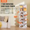 VEVOR 7 Tiers Rotating Shoe Rack Tower, 360°Spinning Shoe Display, Revolving Shoe Rack Storage Round Carousel, Lazy Susan Shoe Rack Organizer
