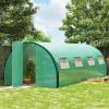 Outsunny Spacious Green Tunnel Greenhouse: Walk-in Design with Doors and Windows for Optimal Plant Growth, 19.7ft