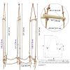 Rickety Bridge Rope Ladder Ninja Slack line Accessories Backyard Obstacle Course Accessories for Ninja Warrior Training Rope Bridge Skip for Kids