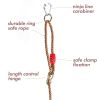 Swing seat Red for Kids and Adults with Length Control Hinge 220lb Load Ninja Slackline Ready Triangle carabiners Included Playground Swing Set Access