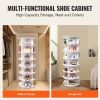 VEVOR 7 Tiers Rotating Shoe Rack Tower, 360°Spinning Shoe Display, Revolving Shoe Rack Storage Round Carousel, Lazy Susan Shoe Rack Organizer