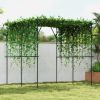 Outsunny Garden Arch Trellis, 7.3 FT Tall Metal Plant Trellis Support with Climbing Net, Cucumber Trellis for Vegetables, Black