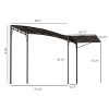 Outsunny 10' x 8' Outdoor Pergola and Patio Gazebo for Garden, Camper, Deck, Doors and Windows, Brown