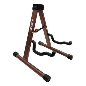 5 CORE Double Guitar Stand Floor Adjustable Heavy Duty A Frame Universal Folding Acoustic Electric Bass Mandolin Banjo Violin Holder Stands For O (SKU: GSS BR)